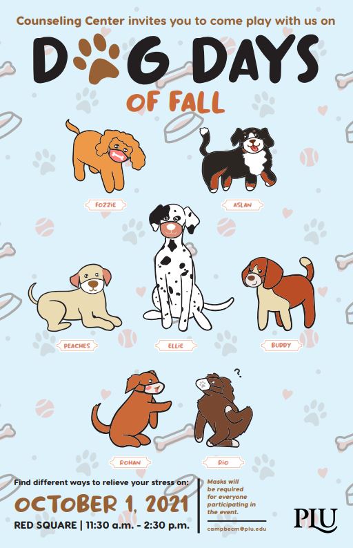 Poster featuring different types of dogs