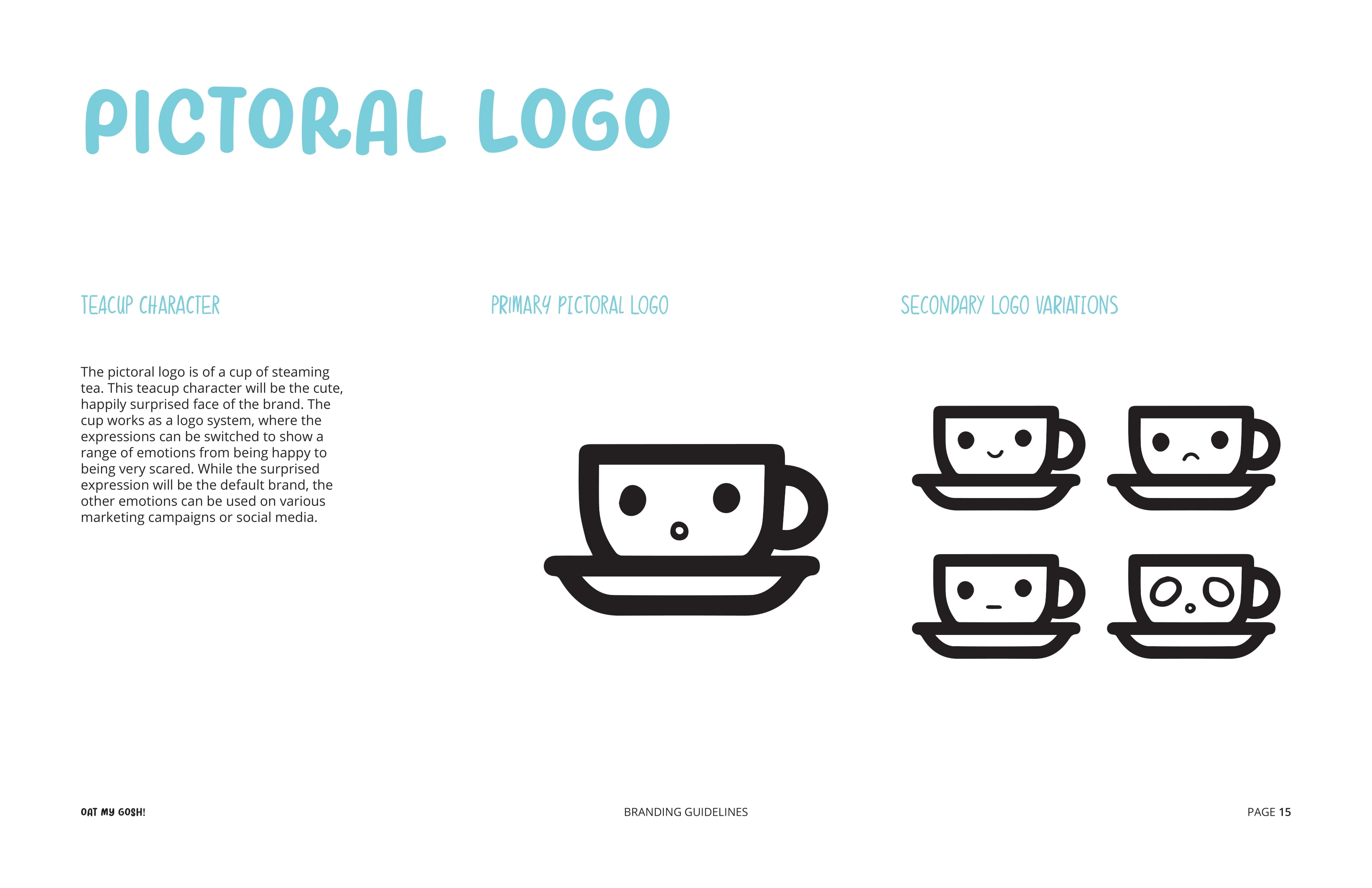 OMG Brand Book Spread - Pictoral Logo